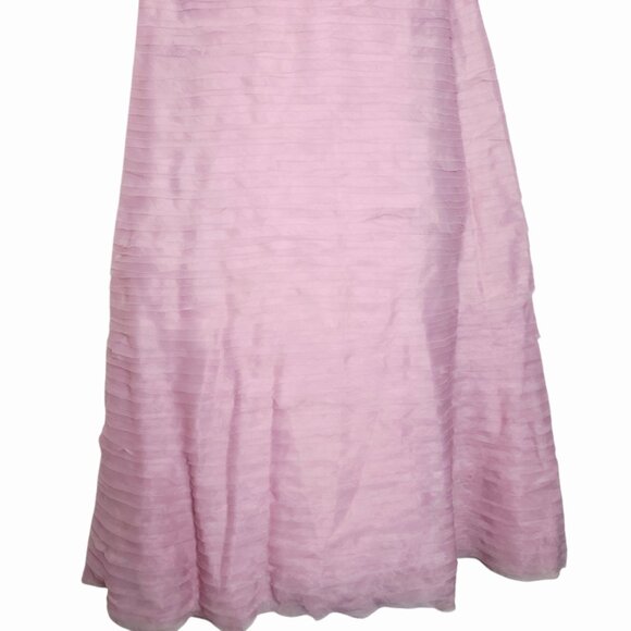 Aje Soundscape Maxi Dress Chalk Pink Strapless‎ Ruffle Tiered Size US 2 AU 6 - Picture 7 of 16